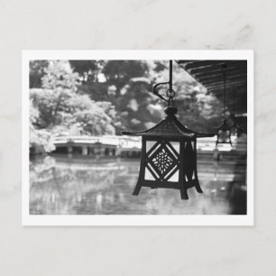 Hängende Laternen: Sankei-en Garten, Japan Postkar Postkarte