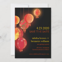 Hängende Papierlaternen Hochzeit Save the Date