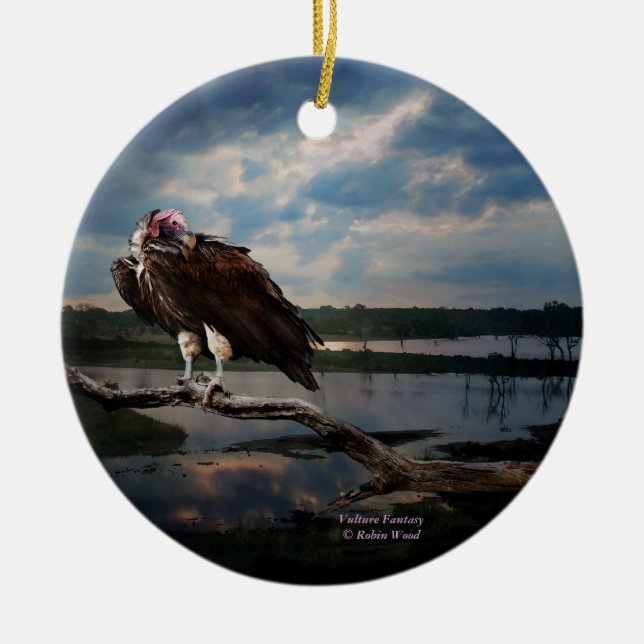 Hängende Verzierung der Geier-Fantasie-Keramik Keramikornament (Vorne)