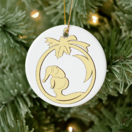 Hängende Weihnachtsdekoration Keramik Ornament