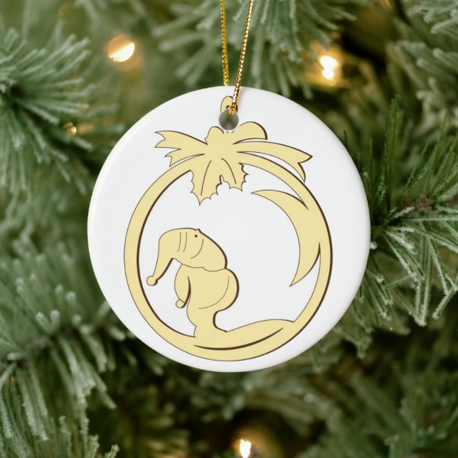 Hängende Weihnachtsdekoration Keramik Ornament (Baum)