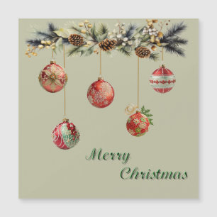 Hängende Weihnachtskugeln Magnetkarte