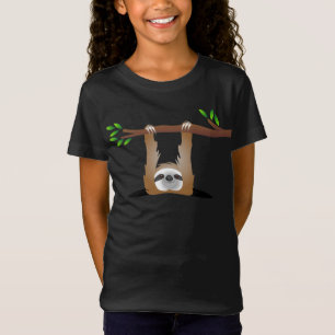 Hängender Faultier-Halb-Innen-Riss T-Shirt