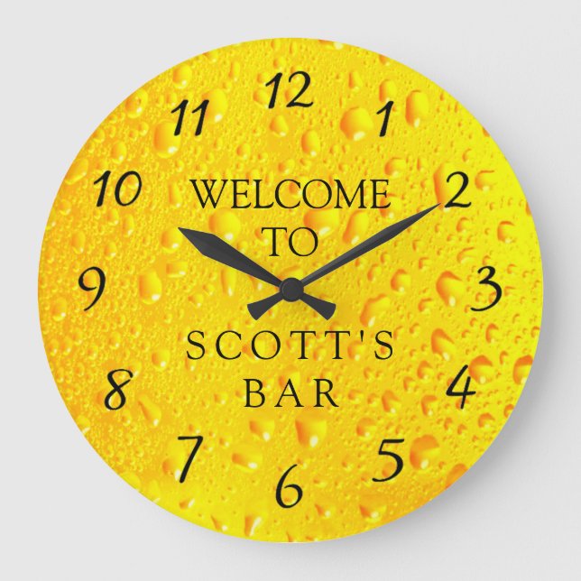 Hängerhöhle oder Bar-Händleruhr Große Wanduhr (Vorderseite)