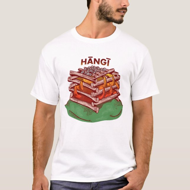 Hangi Maori Cooking Food Kai T-Shirt (Vorderseite)