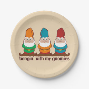 Hangin mit meinem Gnomies Brown Pappteller