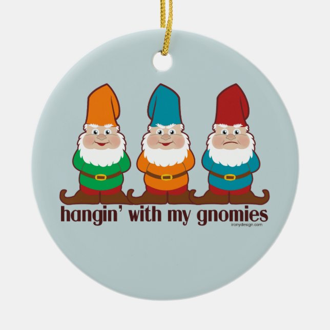 Hangin mit meinem Gnomies Keramikornament (Vorne)