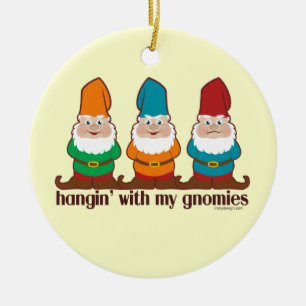 Hangin mit meinem Gnomies Keramikornament