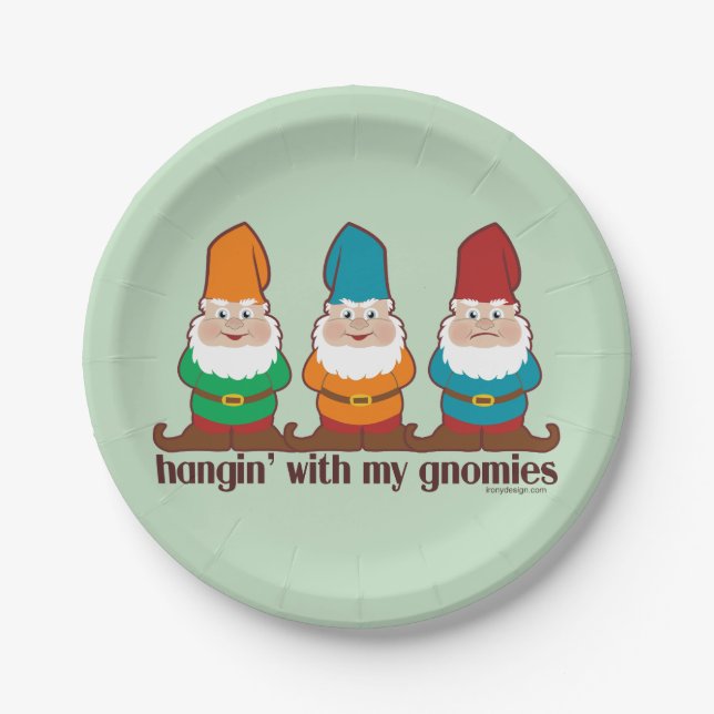 Hangin mit meinem Gnomies Pappteller (Vorderseite)