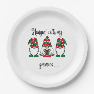 Hangin mit meinen Gnomies Weihnachten Pappteller