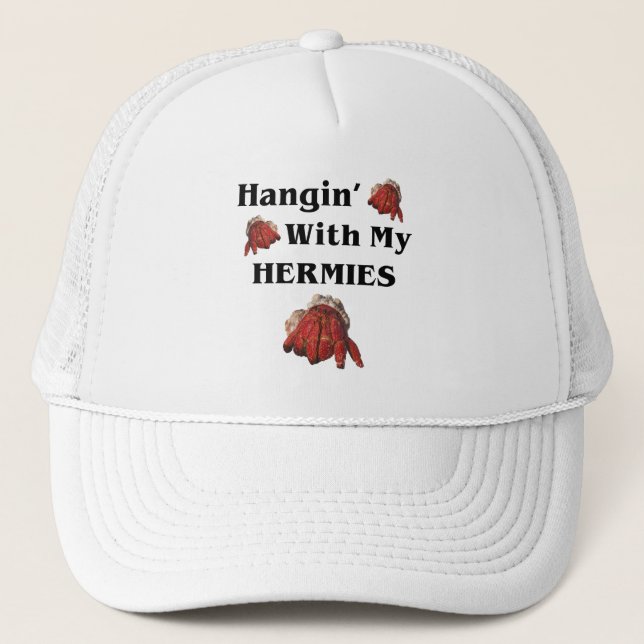 Hangin mit meinen Hermies Funny Hermit Crab Lover Truckerkappe (Vorderseite)