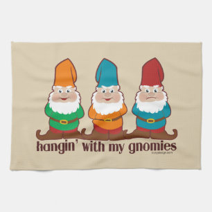 Hangin mit meiner Gnomies Beige Geschirrtuch