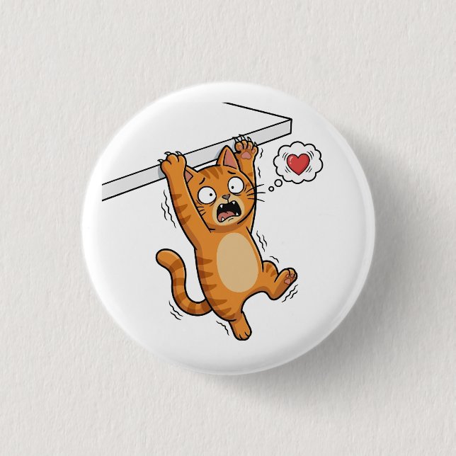 Hanging Cat Panic Button (Vorderseite)