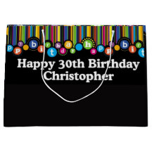 Hanging Dots Birthday Custom Gift Bag