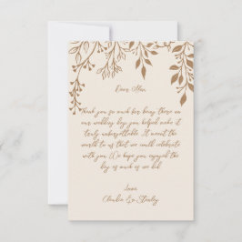 Hanging Florals Foliage Warm Romantic Boho Earthy Dankeskarte