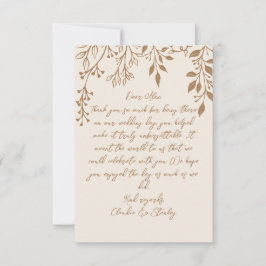 Hanging Florals Foliage Warm Romantic Boho Earthy Dankeskarte