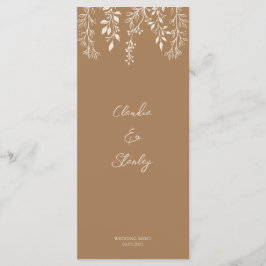 Hanging Florals Foliage Warm Romantic Boho Earthy Menükarte