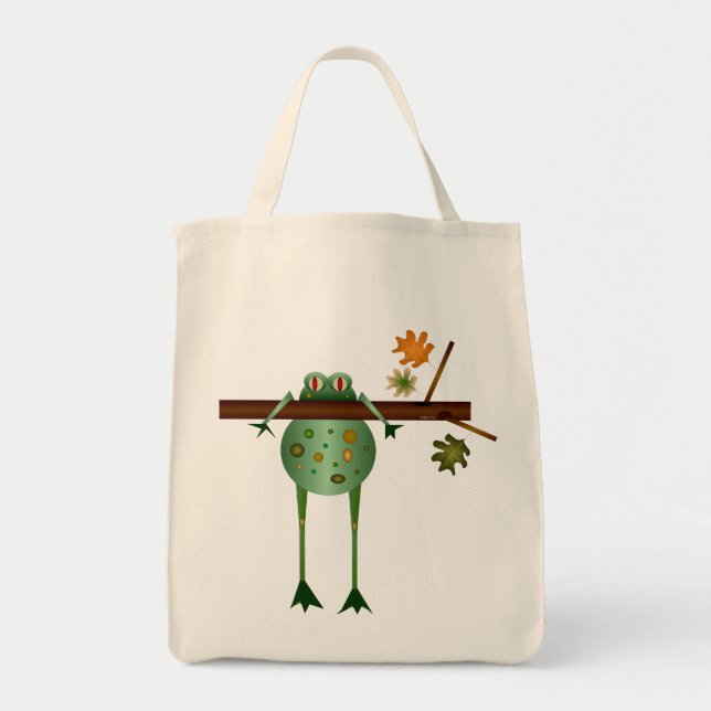 Hanging in There Treefrog Tote Bag Tragetasche (Vorne)