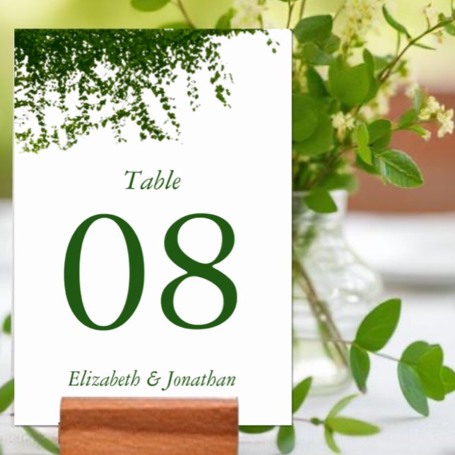 Hanging Ivy Greenery Wedding Tischnummer (Von Creator hochgeladen)