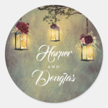 Hanging Lanterns Burgundy Red Wedding