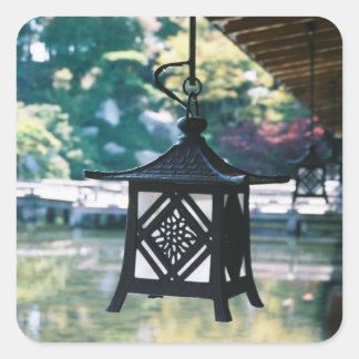 Hanging Lanterns Photography  Quadratischer Aufkleber