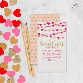 Hanging Liebe Herz Kleine Sweetheart Baby Dusche Begleitkarte