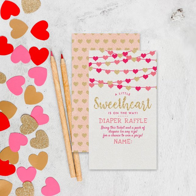 Hanging Liebe Herz Kleine Sweetheart Baby Dusche Begleitkarte (Von Creator hochgeladen)