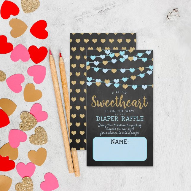 Hanging Liebe Herz Kleine Sweetheart Baby Dusche Begleitkarte (Von Creator hochgeladen)