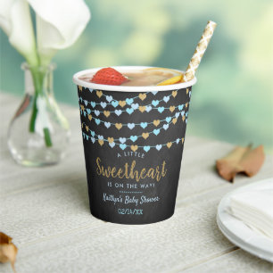 Hanging Liebe Herz Kleine Sweetheart Baby Dusche Pappbecher