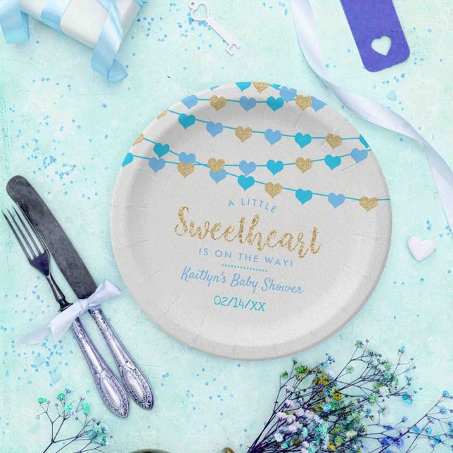 Hanging Liebe Herz Kleine Sweetheart Baby Dusche Pappteller (Von Creator hochgeladen)