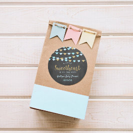 Hanging Liebe Herz Kleine Sweetheart Baby Dusche Runder Aufkleber