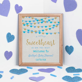 Hanging Liebe Herz Sweetheart Babydusche Willkomme Poster