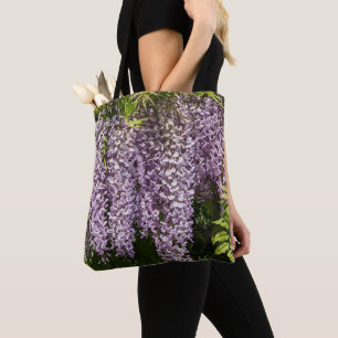 Hanging Lila Wisteria Floral Tasche