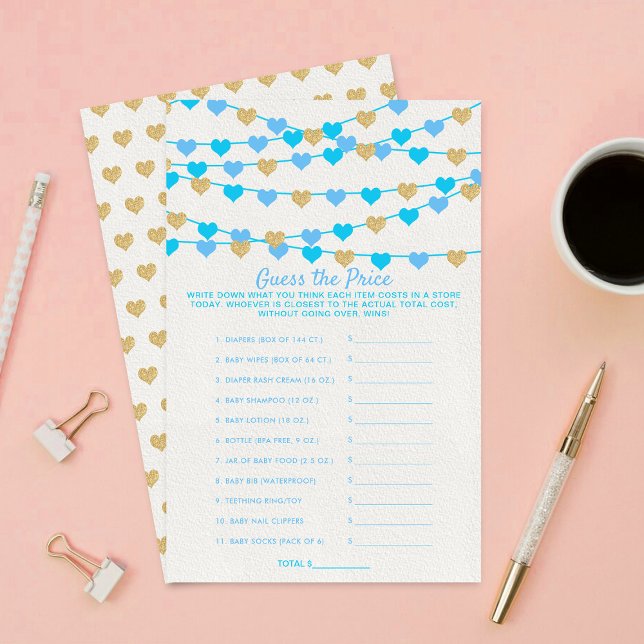 Hanging Love Hearts Baby Shower Price Guess Game (Von Creator hochgeladen)