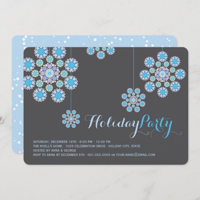 Hanging Noël Ornements Fête Invitation (Devant / Derrière)