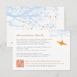 Hanging Origami Orange Crane Asiatische Hochzeitde Begleitkarte