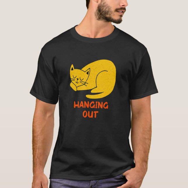 Hanging Out Cat   Hobby Kitten Pastime Cat Mom T-Shirt (Vorderseite)