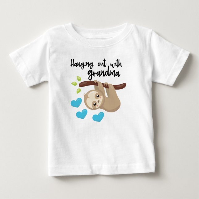 Hanging out with grandma onsie baby t-shirt (Vorderseite)