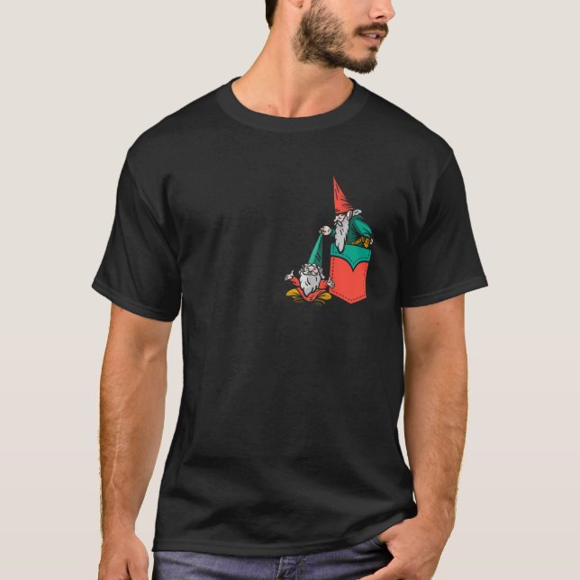 Hanging Pocket Gnome Gnomies  T-Shirt (Vorderseite)