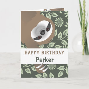 Hanging Sloth Bonne carte d'anniversaire
