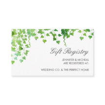 Hanging Vines Greenerity Wedding Gift Registrierun