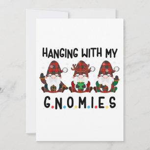 Hanging with my gnomies christmas feiertagskarte