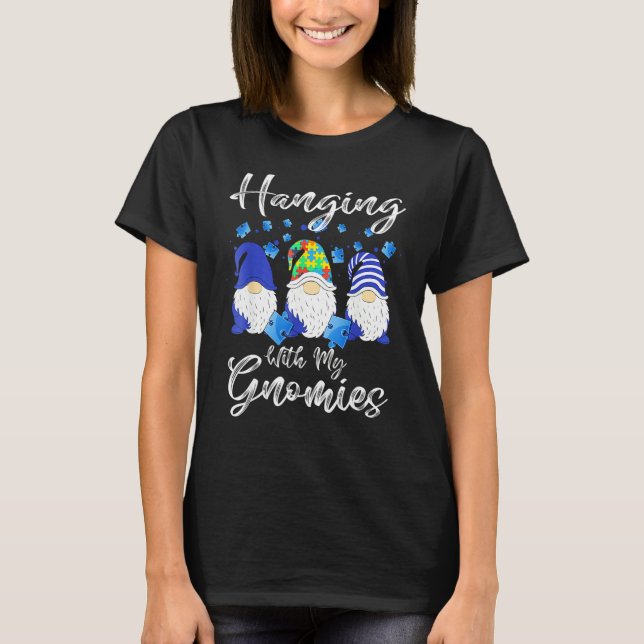 Hanging With My Gnomies Puzzle Autism Awareness Ou T-Shirt (Vorderseite)