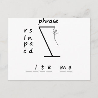Hangman Bite Me Postkarte