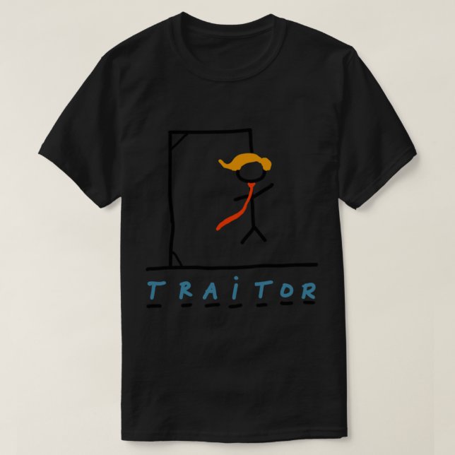 Hangman-Spiel. Verräter. T-Shirt (Design vorne)