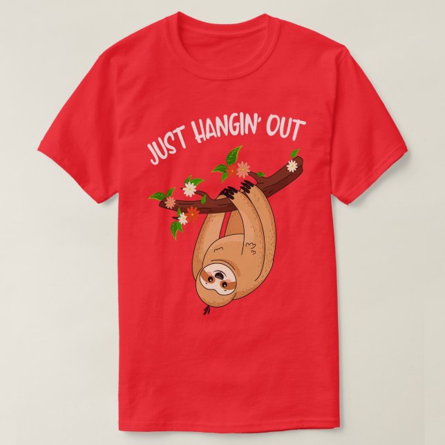 Hangout Funny Niedlich Sloth T-Shirt (Design vorne)