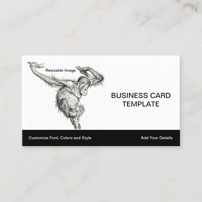 Hangout - Junge Orangutan Ape Visitenkarte (Vorderseite)