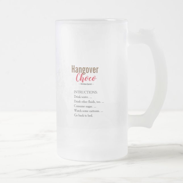 HANGOVER CHOCO Matchup santa Witz Mattglas Bierglas (Rechts)