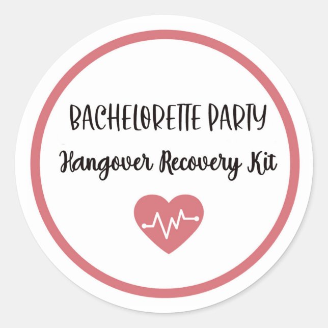 Hangover Erholung Kit Aufkleber (Vorderseite)