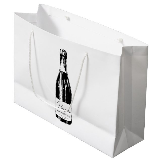 Hangover Erholung Kit Wedding Guest Große Geschenktüte (Vorderseite Schrägansicht)